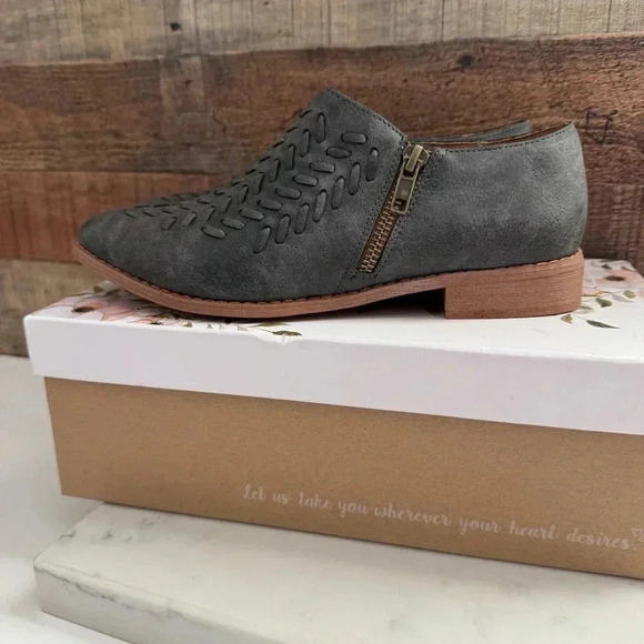 NIB Mi.iM Ashley Leather Braided Ankle Bootie Shootie - Picture 2 of 6